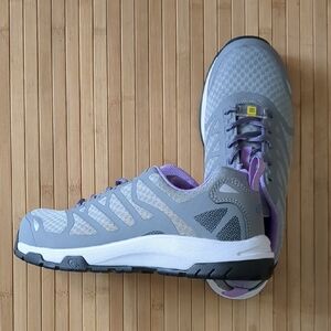 Nautilus Women's Safety Steel Toe Work Shoes, Purple Gray, Size 9.5, New in box